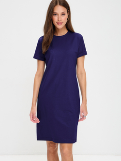 Домашнее платье из трикотажа с карманом