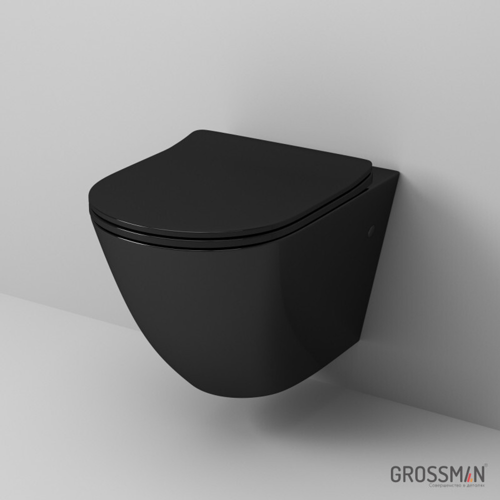 Унитаз подвесной безободковый Grossman GR-4411 Black
