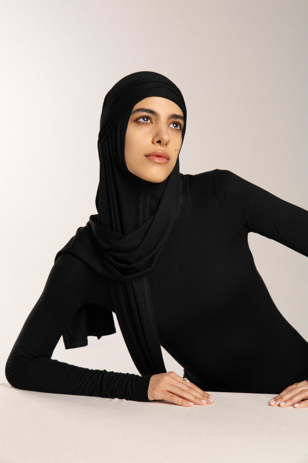 Хиджаб Молик тройка черный