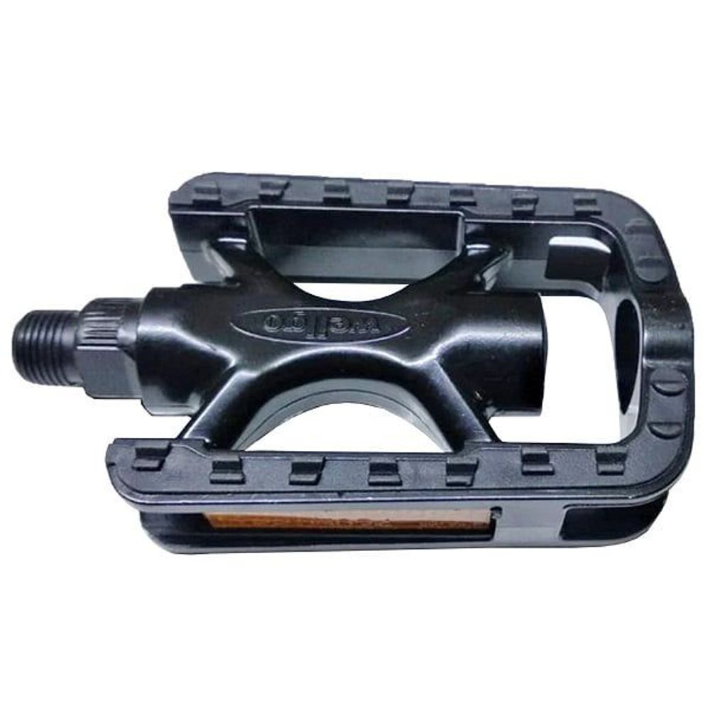 Педали вело Wellgo LU-C33 9/16" со светоотражателями, алюм. чёрный/360158