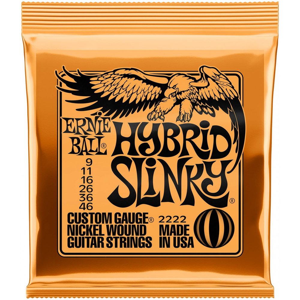 Ernie Ball 2222 Hybrid Slinky Nickel Wound 9 - 46 струны для электро гитары.