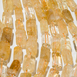 Цитрин натуральный, бочонки с гранями, 10-14*6-8мм