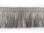Бахрома-щётка  золото металлизированная люрекс 5,5см серебро