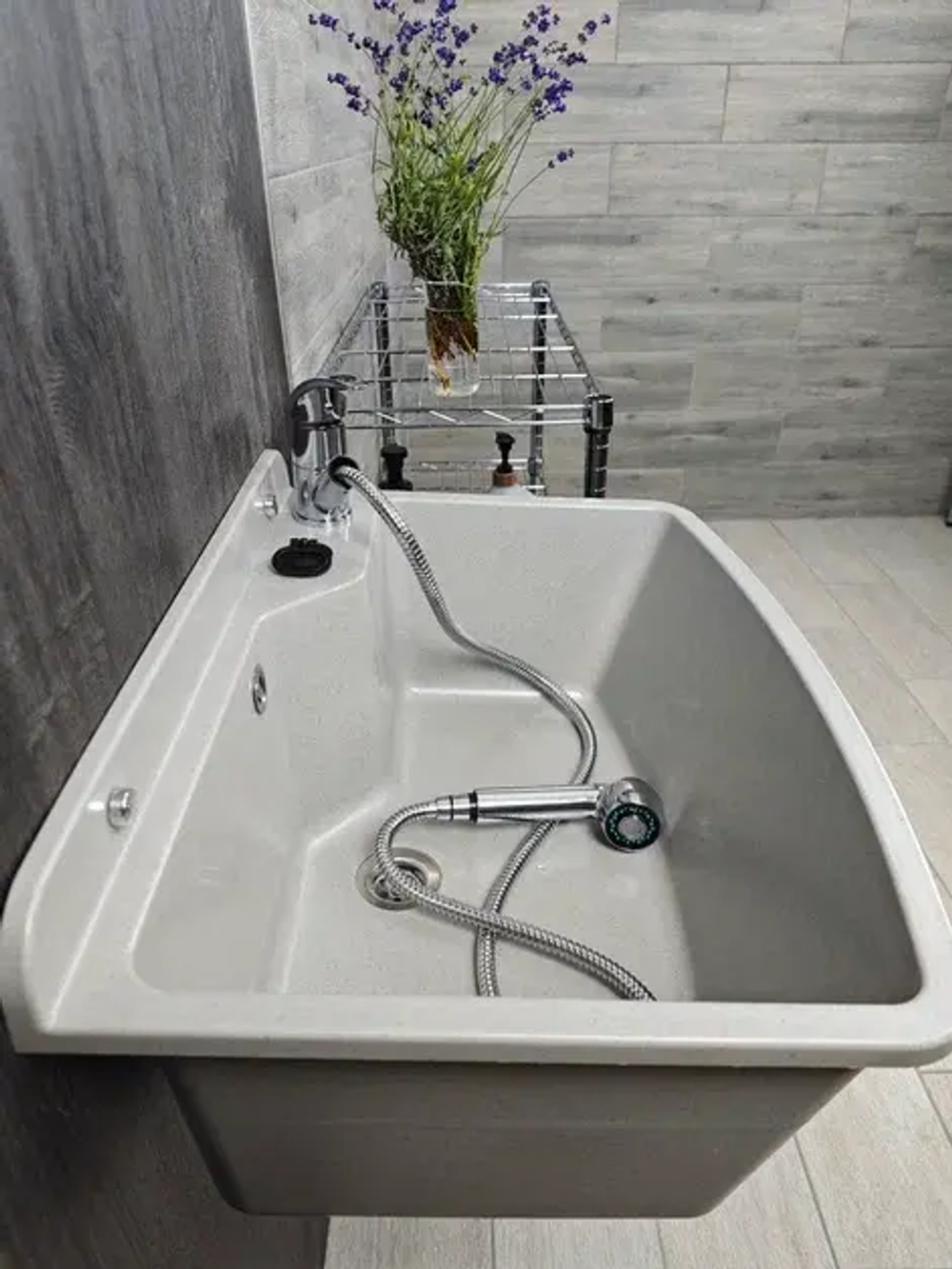 Пластиковая техническая раковина MAXIMUS GREY