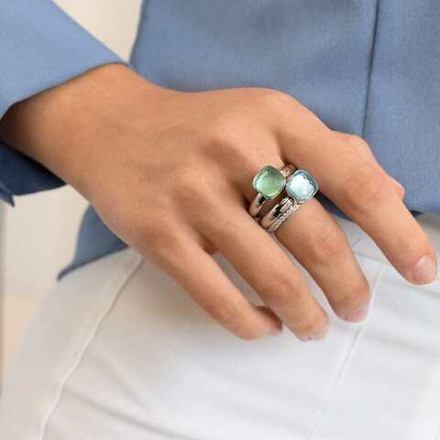 Кольцо Qudo Firenze soft aqua 18.5 мм 613713 BL/S размер 18,5