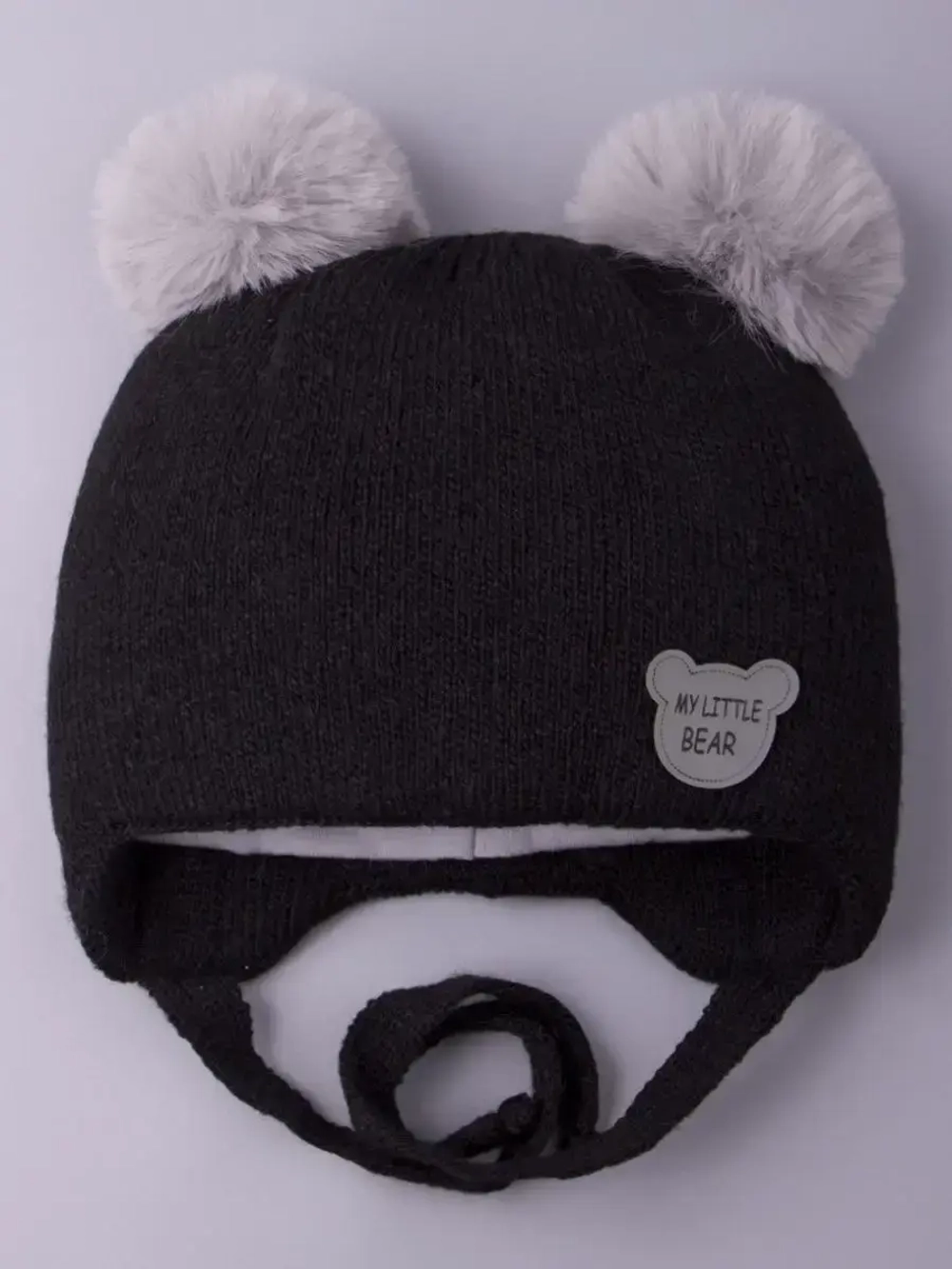 Шапка детская зимняя вязаная с ушками