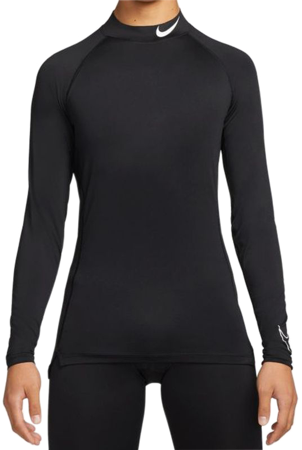 Nike Pro Dri Fit Tight LS Mock M black white