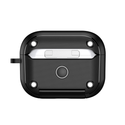 Чехол с замком и подставкой от Dux Ducis для наушников AirPods Pro 2, черный цвет, серия PECQ Series