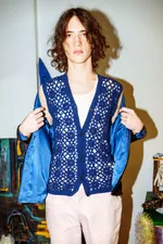 Куртка Soeurs с Голубым Подкладом / Pink And Sky Blue Jacket розовая