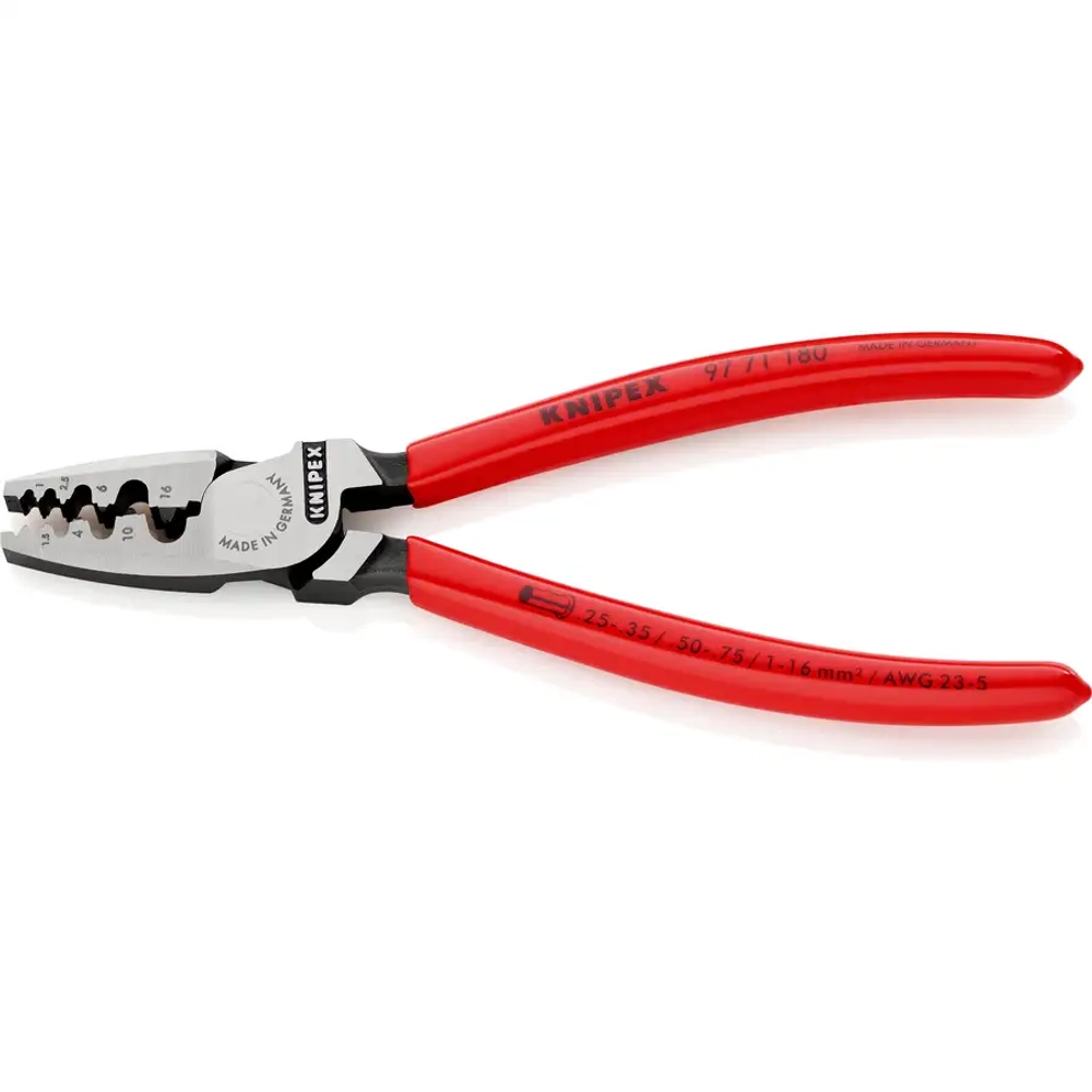 Инструмент для обжима контактных гильз 180 мм Knipex 97 71 180 SB