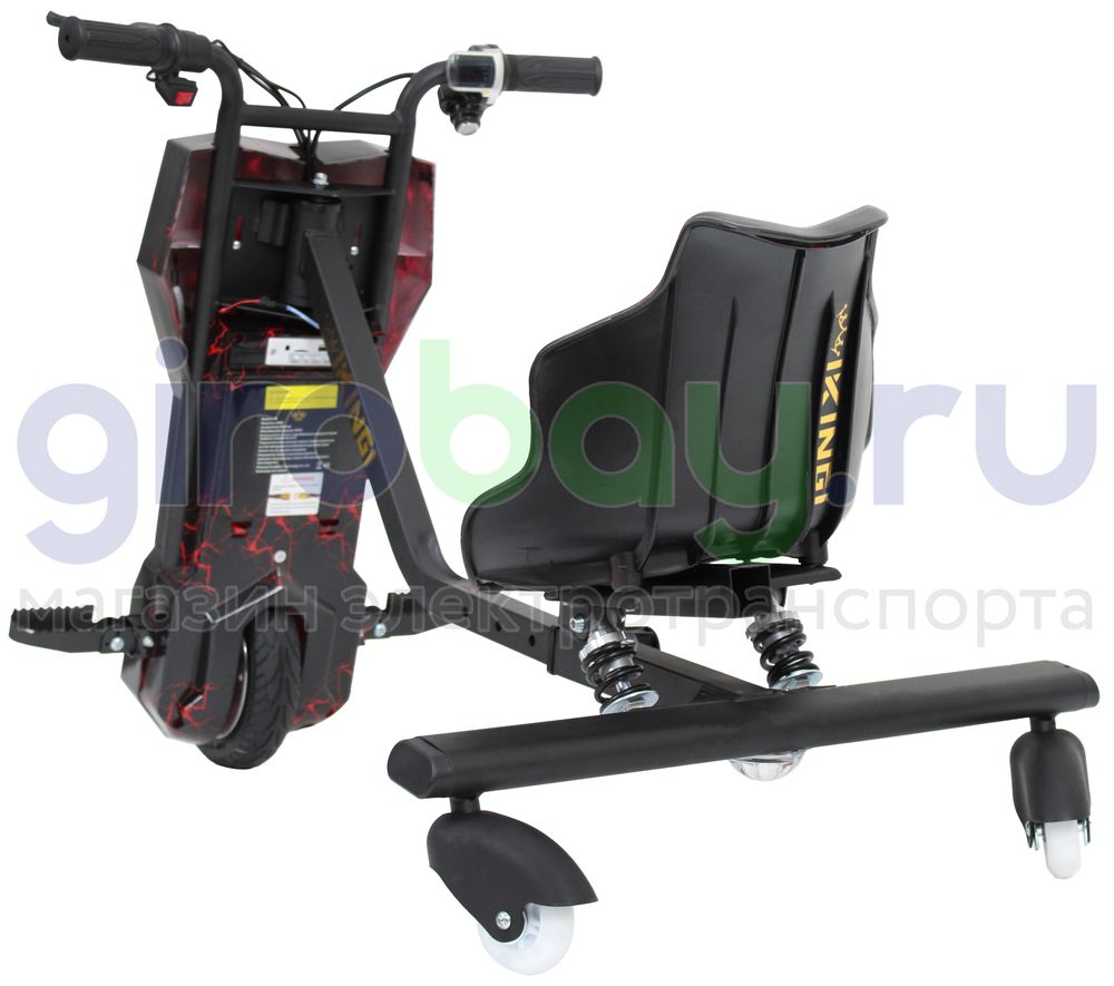 Электро Дрифт-карт IKINGI Drift Cart P2 250W (36V/4.4Ah) - Красная молния фото №3