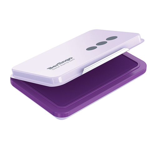 Штемпельная подушка, 105*73мм, фиолетовая, металлическая, Berlingo