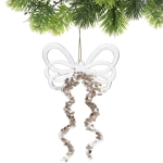 Подвеска «Сказочные блики» 8,,5*14 см, Белый/Золотой блеск