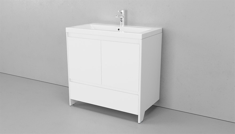 Тумба напольная VELVEX Klaufs 80.2D.1Y-616.216 с раковиной Cersanit COMO 80
