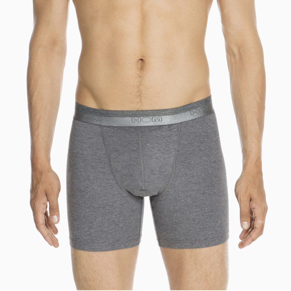 Мужские трусы боксеры удлиненные серые HOM HO1 Long Boxer Briefs HO1 359519_4000ZU