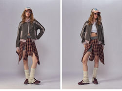 Олимпийка Nothomme Monterest Vintage Sport-Style Waffle Zip-Up Jacket