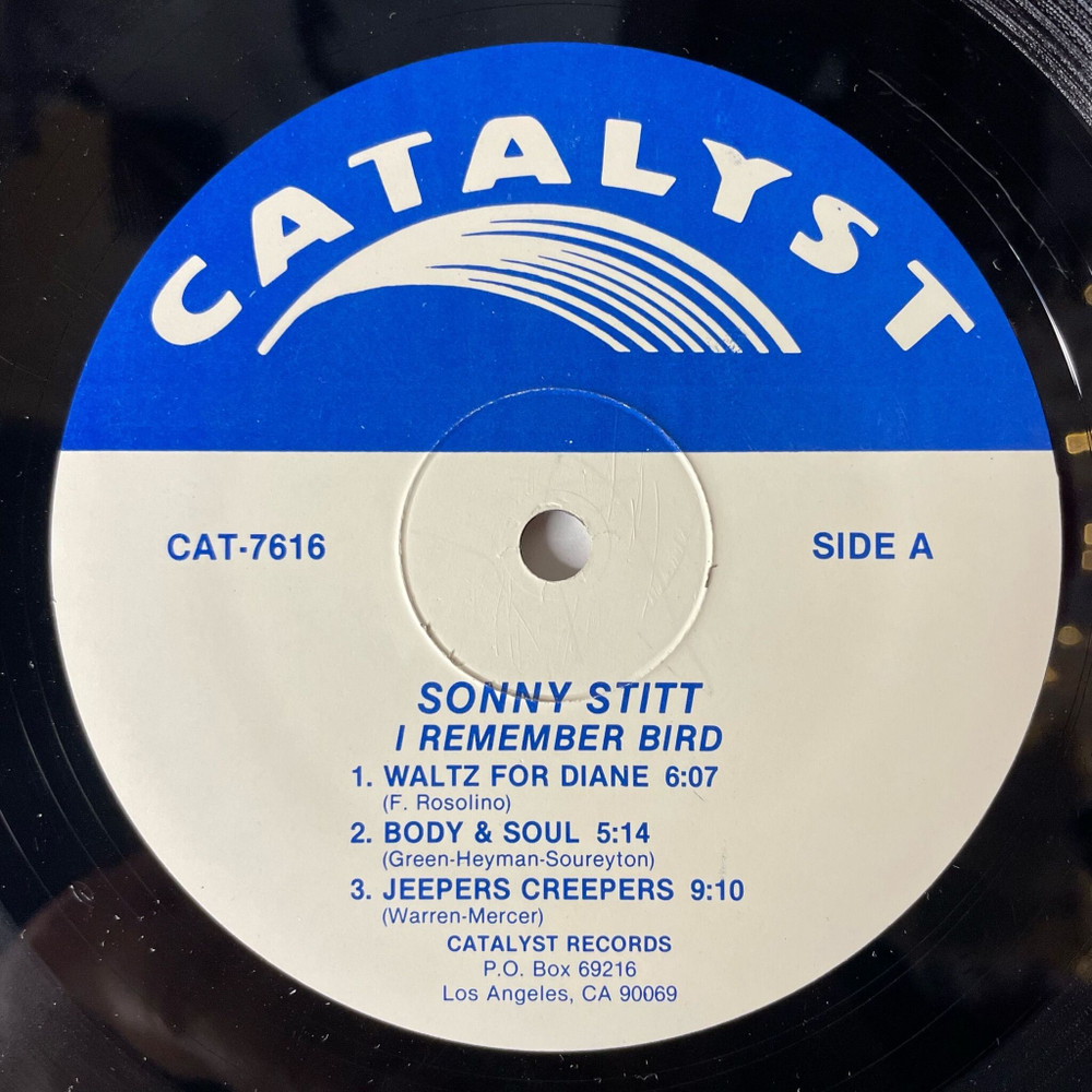 Винтажная виниловая пластинка LP Sonny Stitt I Remember Bird (USA 1977) Waltz For Diane