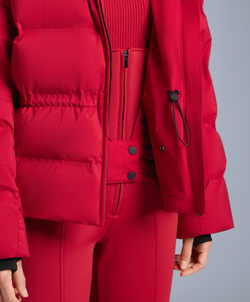 Oysho Легкий водонепроницаемый короткий пуховик Minardi Piume Kayak, красный