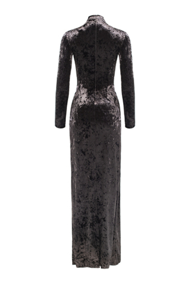 «SCULPTING velvet dress» Платье из эластичного бархата с разрезом