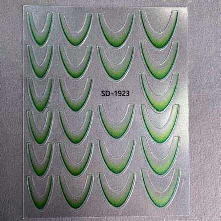 Zoo nail Наклейки Френч зеленый 1923