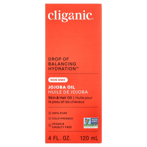 Cliganic, Масло жожоба, для жирной и комбинированной кожи, 120 мл (4 жидк. Унции)