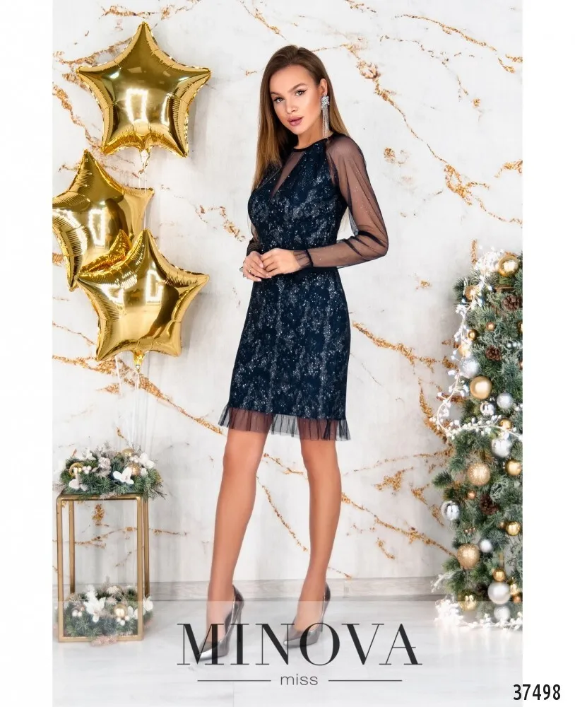 Платье 1155Н-синий Minova