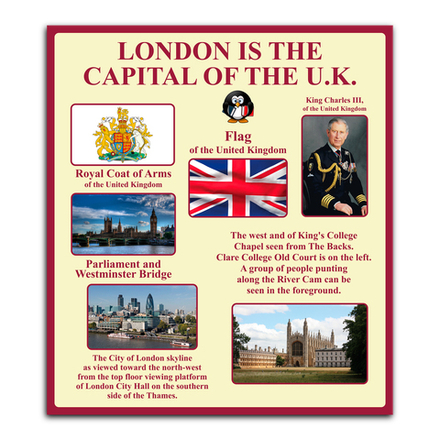 Стенд London is the capital of the U.K. Лондон. Английский 150000523