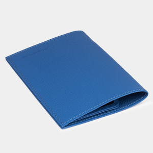 Обложка для паспорта из натуральной кожи теленка, цвета синий королевский