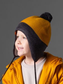 Шапка зимняя вязаная (Темная горчица) КОДИ
