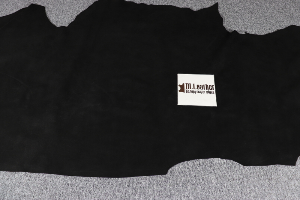 1,3-1,5 Кожа Галантерейная Нубук Черный + плита К/К