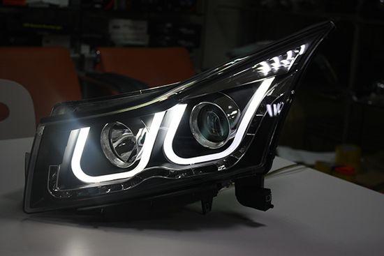 Фары CHEVROLET CRUZE 09-12 TUBE LIGHT BLACK