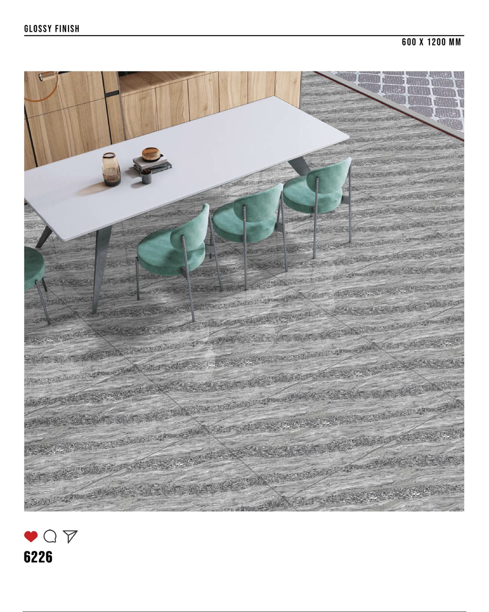 Керамогранит glossy №3 60х120, 6226