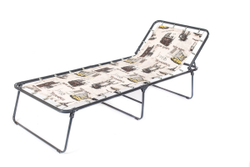 Кровать раскладная Надин жесткая арт.С407/89 (цвет ткани бежевый рис.город (1 шт. в уп.)