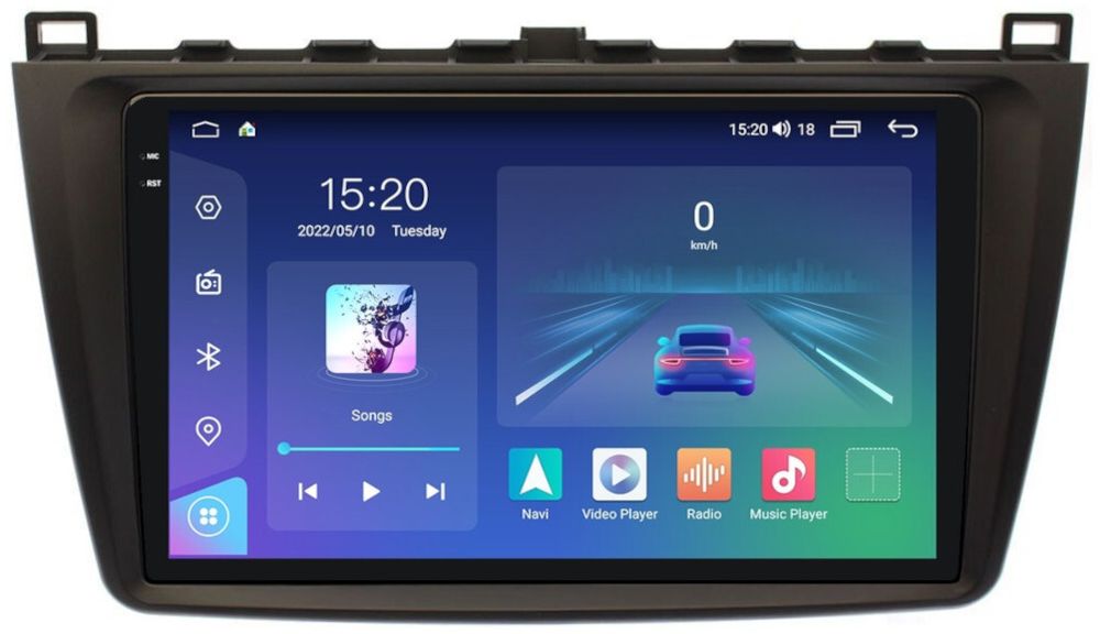Магнитола для Mazda 6 2007-2012 (GH) - Parafar PF012LUX1U2K на Android 13, QLED+2K, ТОП процессор, 8Гб+128Гб, CarPlay, 4G SIM-слот