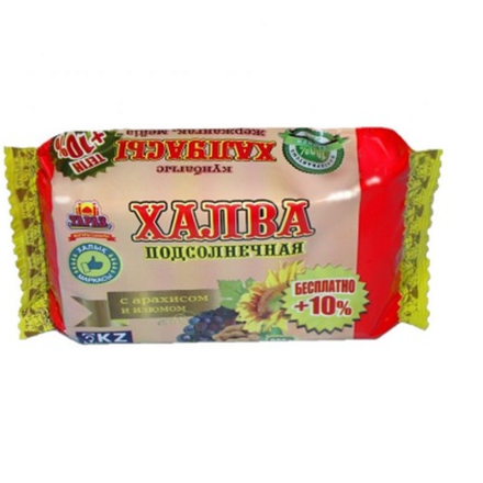 Халва Радуга подсолнечная с арахисом и изюмом 300 гр