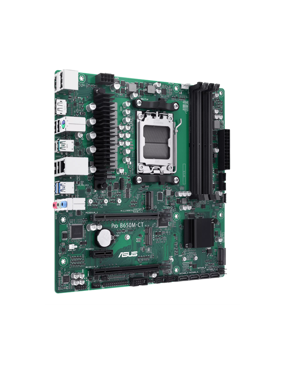 Материнская плата ASUS PRO B650M-CT-CSM, AM5, B650, 4*DDR5, 4*SATA, 2*M.2, 3*USB 3.2, 4*USB 2.0, Type-C, 4*PCIx16, 1*PCIx1, 2*DP+HDMI, mATX; 90MB1EC0-M0EAYC