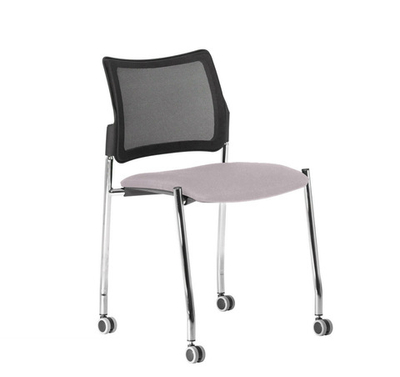 PINKO-MESH Кресло колеса,б/под ЧЕРН/СЕРЫЙ/ХРОМ