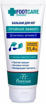 ФЛОРЕСАН Organic foot care Бальзам для ног «Тройной эффект» 150 мл ф-456 (5386)