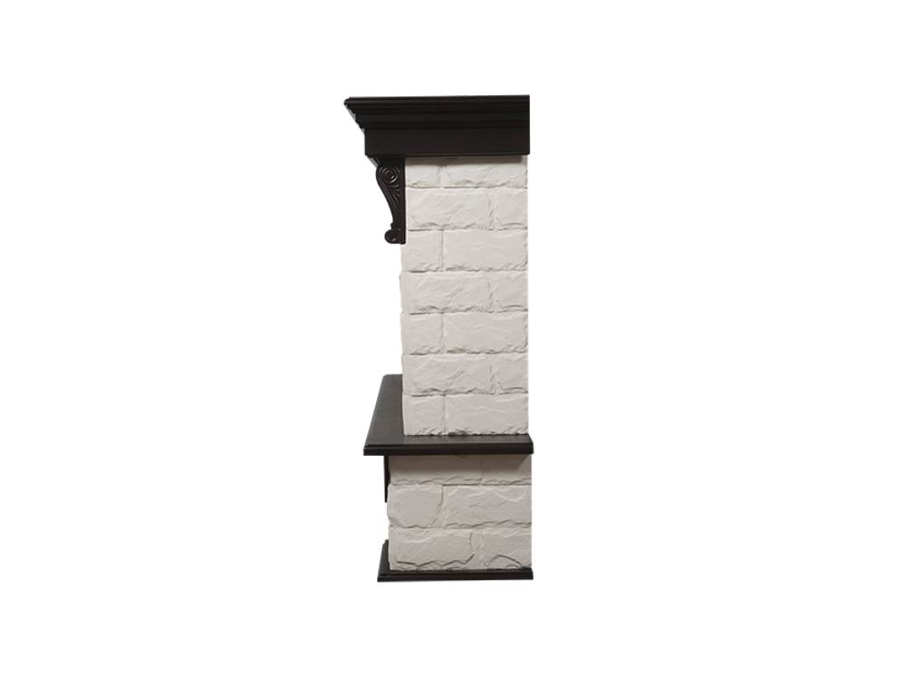 Портал Firelight Forte 30S камень белый, шпон темный дуб