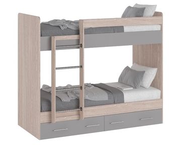 Кровать двухъярусная ЛАВОРО с ящиками левая