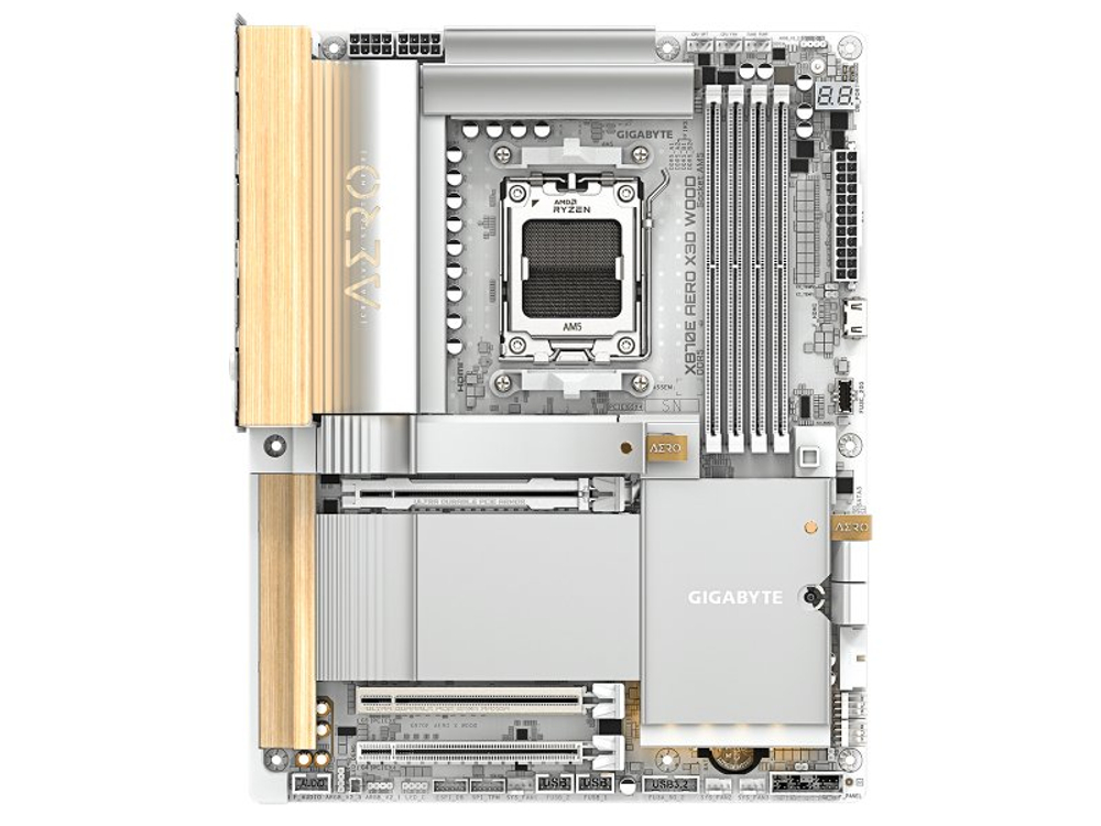 Материнская плата Gigabyte X870E Aero X3d Wood, Socket AM5, AMD X870E, ATX, RTL