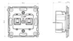 Механизм компьютерной розетки RJ45 2-я Cat.6/ClassE-8/8, серия DA