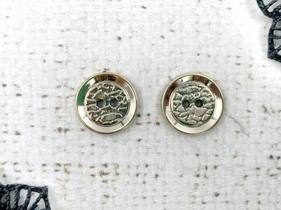 Пуговицы, d 1,5 см, золото