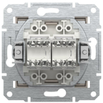 РОЗЕТКА КОМП С/У 2-ГНЕЗДА RJ45 CAT5E МЕХ СТАЛЬ ASFORA /SCHNEIDER/