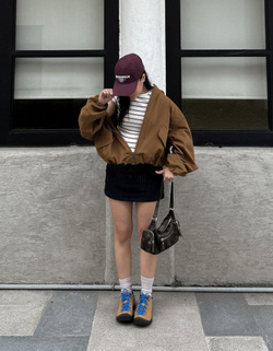 BERSHKA Куртка с капюшоном, цвет верблюжьей шерсти