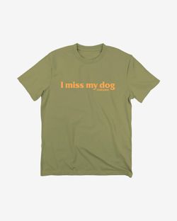 Футболка I miss my dog Olive/Orange