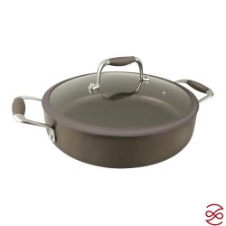 Жаровня со стеклянной крышкой Repast Dark chocolate 3,9 л, 28*7 см (индукция)