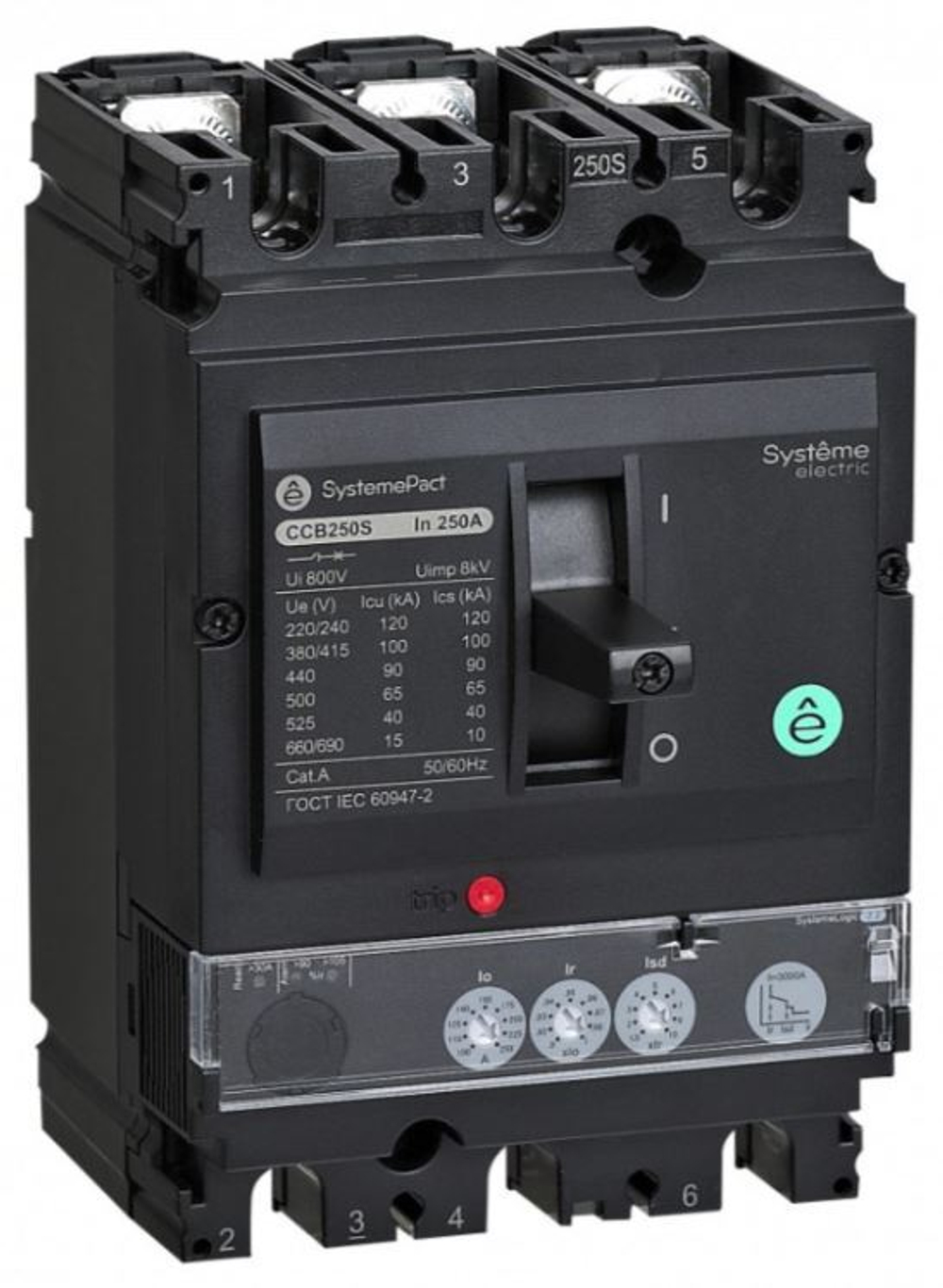 Автоматический выключатель в литом корпусе  Systeme Electric SPC100F04022L3DF