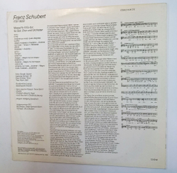 Винтажная виниловая пластинка LP Franz Schubert Ф. Шуберт Messe Es-dur (GDR 1972)