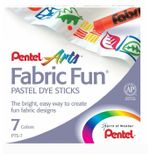 Пастель для ткани PENTEL "Fabric Fun", 7 цветов, картонная упаковка, PTS-7